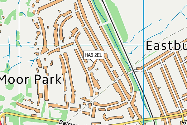 HA6 2EL map - OS VectorMap District (Ordnance Survey)