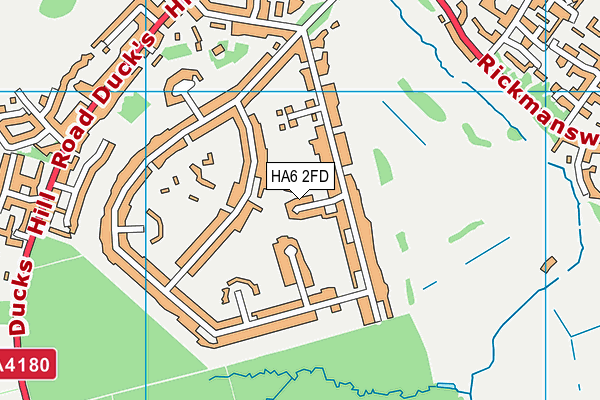 HA6 2FD map - OS VectorMap District (Ordnance Survey)
