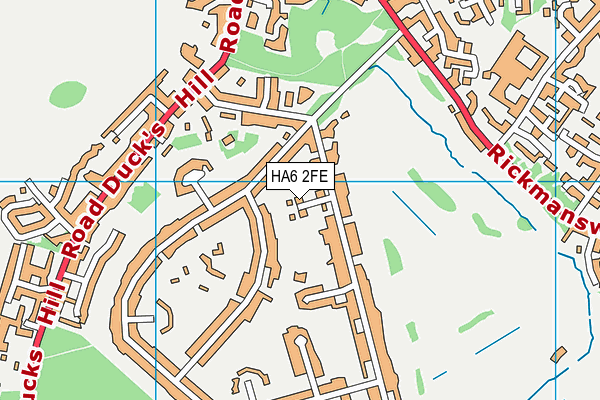 HA6 2FE map - OS VectorMap District (Ordnance Survey)