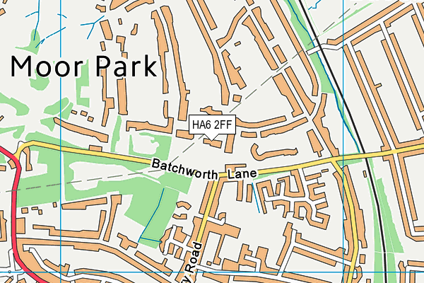 HA6 2FF map - OS VectorMap District (Ordnance Survey)