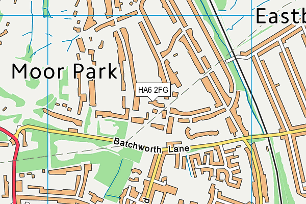 HA6 2FG map - OS VectorMap District (Ordnance Survey)