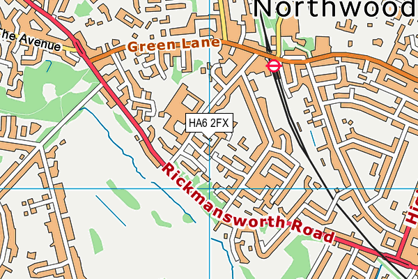 HA6 2FX map - OS VectorMap District (Ordnance Survey)