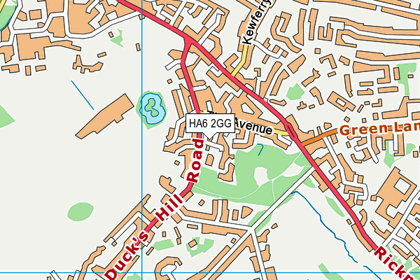HA6 2GG map - OS VectorMap District (Ordnance Survey)