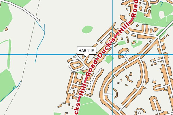HA6 2JS map - OS VectorMap District (Ordnance Survey)
