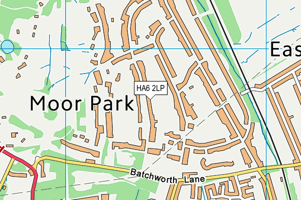 HA6 2LP map - OS VectorMap District (Ordnance Survey)