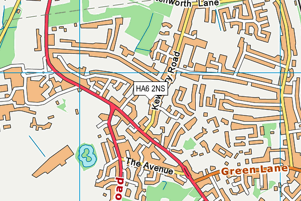 HA6 2NS map - OS VectorMap District (Ordnance Survey)