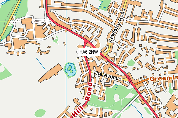 HA6 2NW map - OS VectorMap District (Ordnance Survey)