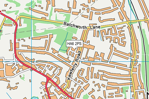 HA6 2PS map - OS VectorMap District (Ordnance Survey)