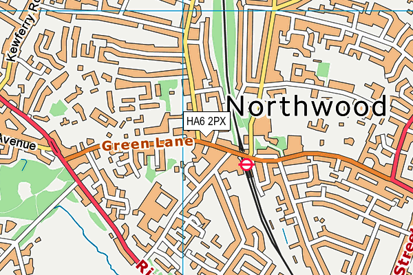HA6 2PX map - OS VectorMap District (Ordnance Survey)