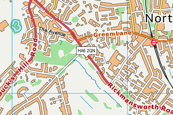 HA6 2QN map - OS VectorMap District (Ordnance Survey)