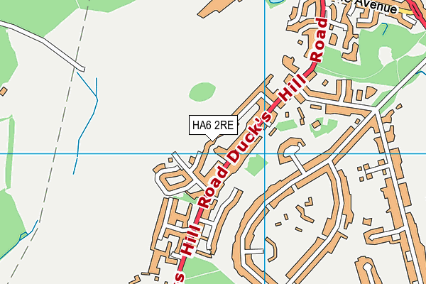 HA6 2RE map - OS VectorMap District (Ordnance Survey)