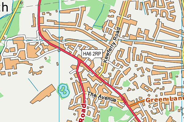 HA6 2RP map - OS VectorMap District (Ordnance Survey)