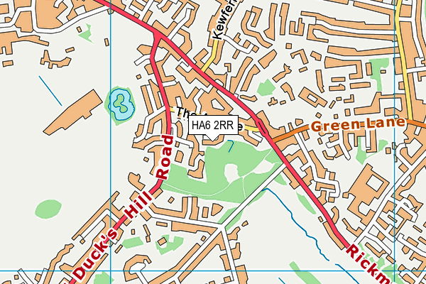 HA6 2RR map - OS VectorMap District (Ordnance Survey)