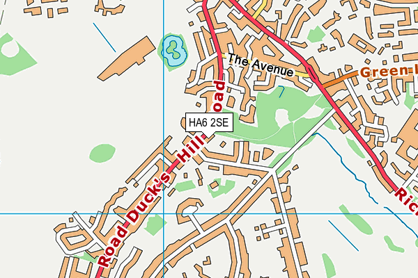 HA6 2SE map - OS VectorMap District (Ordnance Survey)