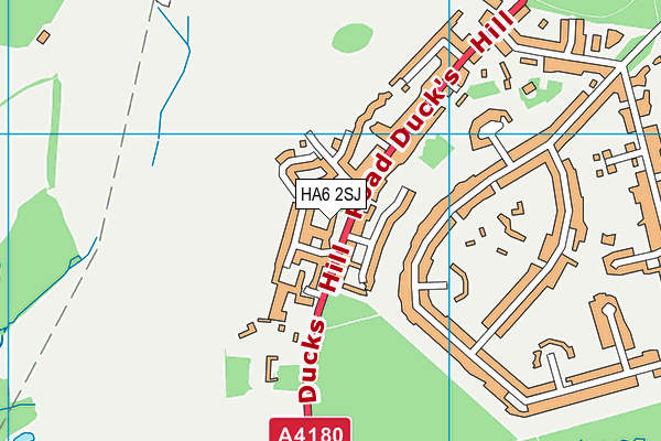 HA6 2SJ map - OS VectorMap District (Ordnance Survey)