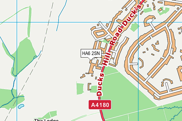 HA6 2SN map - OS VectorMap District (Ordnance Survey)