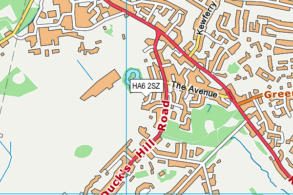 HA6 2SZ map - OS VectorMap District (Ordnance Survey)
