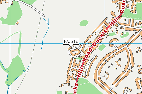 HA6 2TE map - OS VectorMap District (Ordnance Survey)