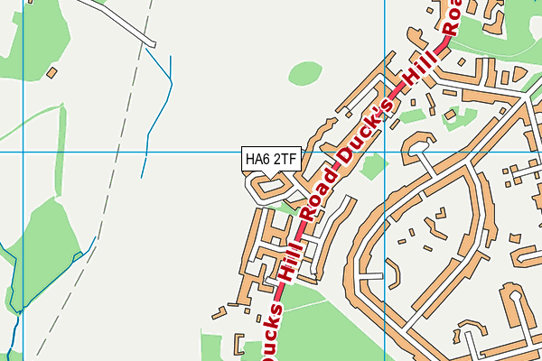 HA6 2TF map - OS VectorMap District (Ordnance Survey)