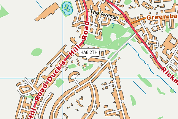 HA6 2TH map - OS VectorMap District (Ordnance Survey)