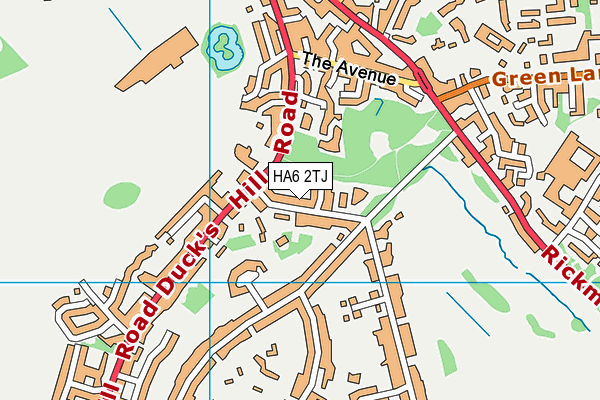 HA6 2TJ map - OS VectorMap District (Ordnance Survey)