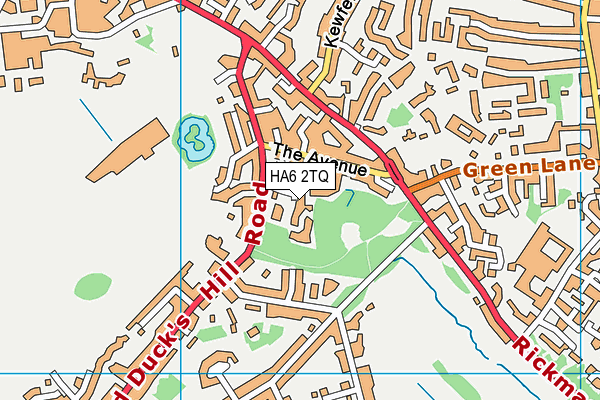 HA6 2TQ map - OS VectorMap District (Ordnance Survey)