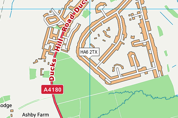 HA6 2TX map - OS VectorMap District (Ordnance Survey)