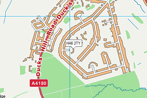 HA6 2TY map - OS VectorMap District (Ordnance Survey)