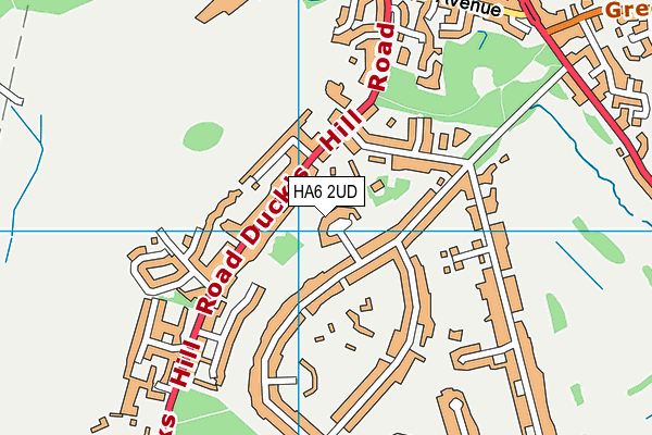 HA6 2UD map - OS VectorMap District (Ordnance Survey)