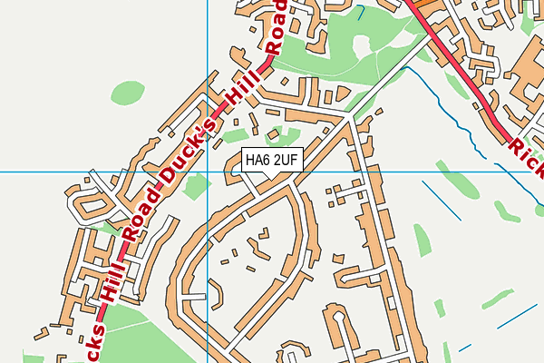 HA6 2UF map - OS VectorMap District (Ordnance Survey)