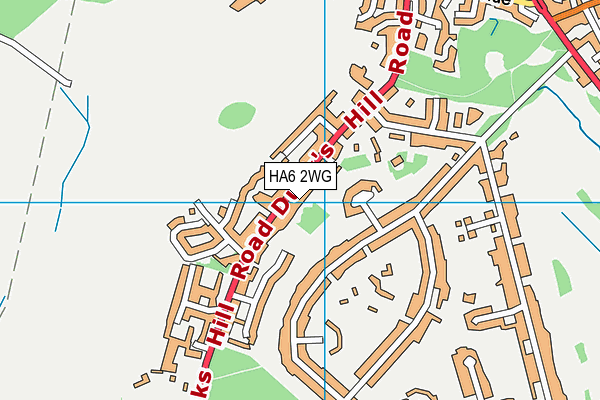 HA6 2WG map - OS VectorMap District (Ordnance Survey)