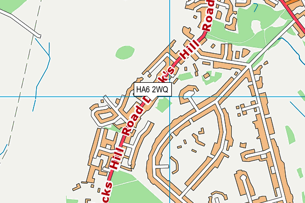 HA6 2WQ map - OS VectorMap District (Ordnance Survey)