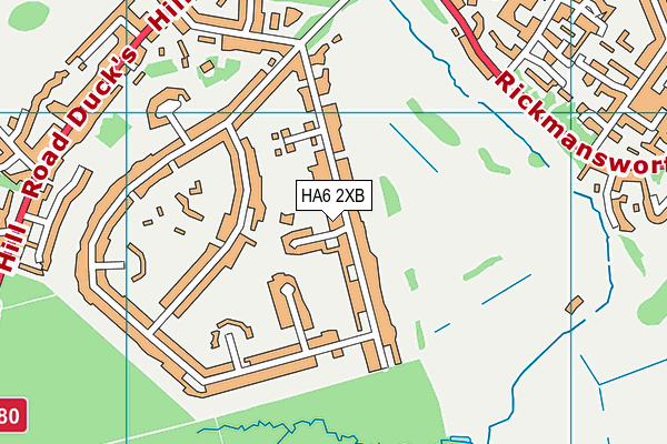 HA6 2XB map - OS VectorMap District (Ordnance Survey)
