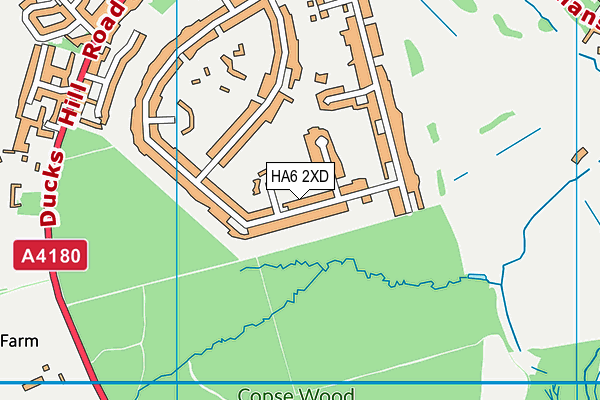 HA6 2XD map - OS VectorMap District (Ordnance Survey)