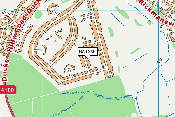 HA6 2XE map - OS VectorMap District (Ordnance Survey)