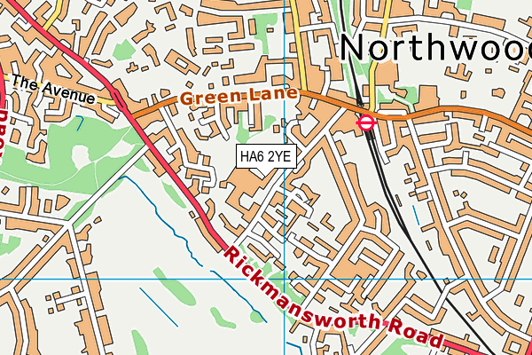 Northwood College for Girls GDST map (HA6 2YE) - OS VectorMap District (Ordnance Survey)