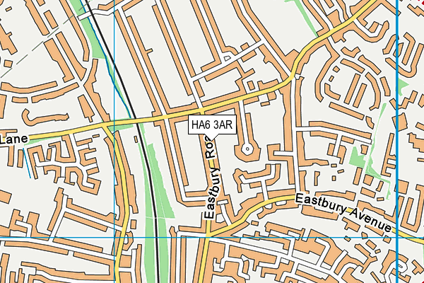 HA6 3AR map - OS VectorMap District (Ordnance Survey)
