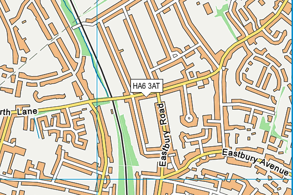 HA6 3AT map - OS VectorMap District (Ordnance Survey)