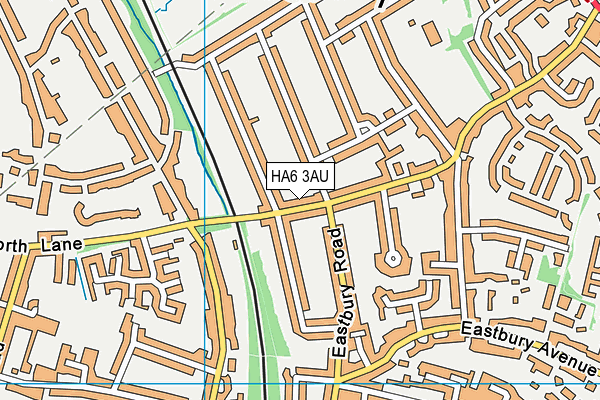 HA6 3AU map - OS VectorMap District (Ordnance Survey)