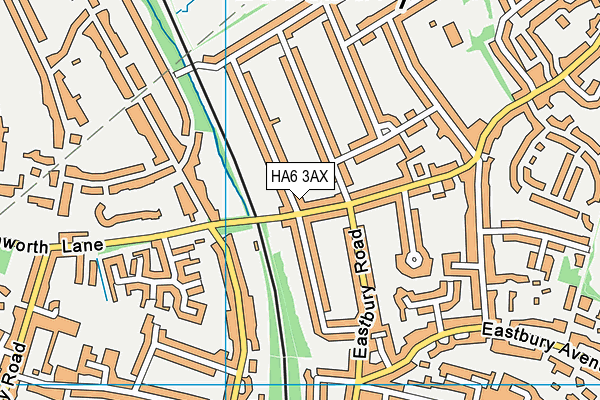 HA6 3AX map - OS VectorMap District (Ordnance Survey)