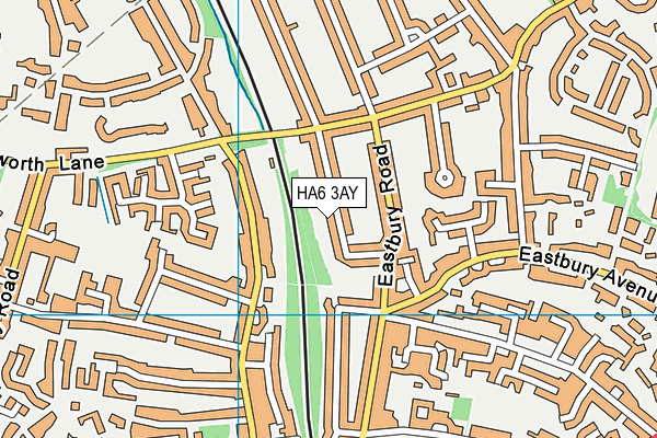 HA6 3AY map - OS VectorMap District (Ordnance Survey)