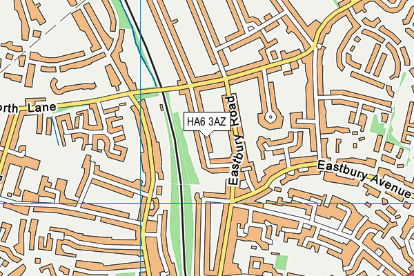 HA6 3AZ map - OS VectorMap District (Ordnance Survey)