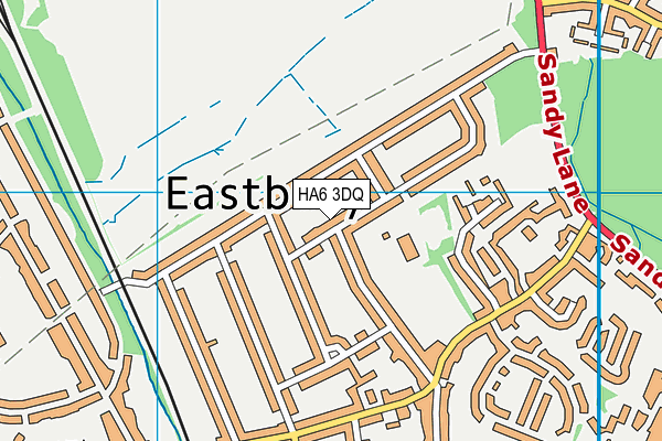 HA6 3DQ map - OS VectorMap District (Ordnance Survey)