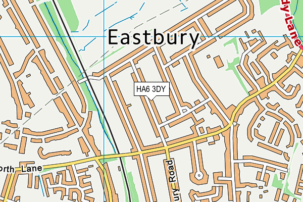 HA6 3DY map - OS VectorMap District (Ordnance Survey)