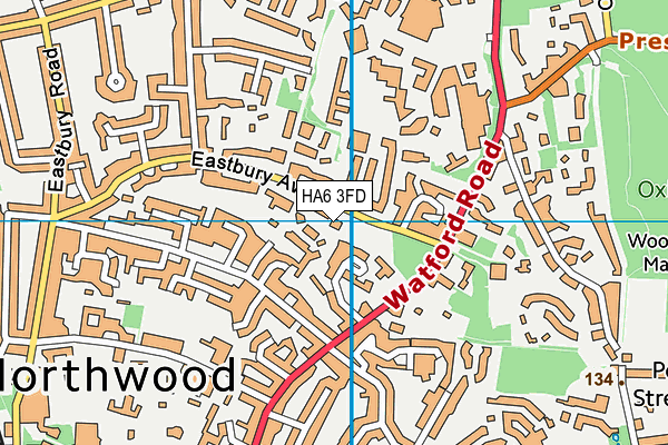 HA6 3FD map - OS VectorMap District (Ordnance Survey)