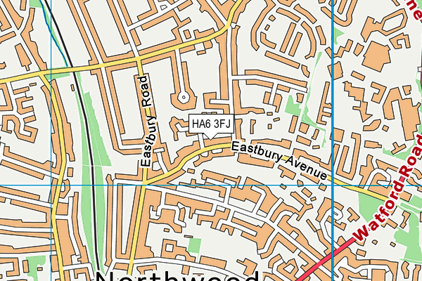 HA6 3FJ map - OS VectorMap District (Ordnance Survey)