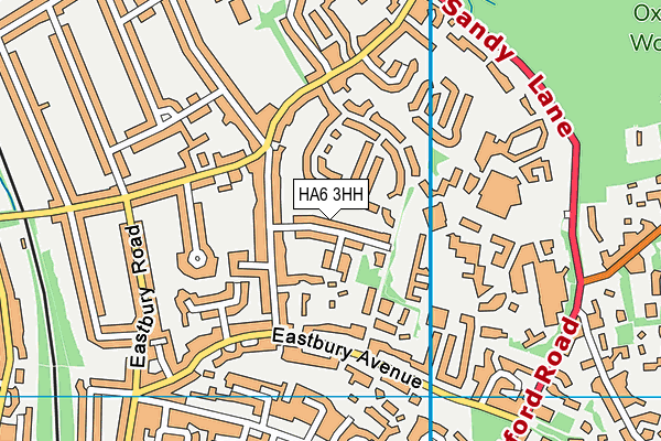 HA6 3HH map - OS VectorMap District (Ordnance Survey)