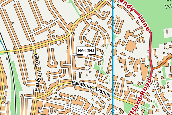 HA6 3HJ map - OS VectorMap District (Ordnance Survey)