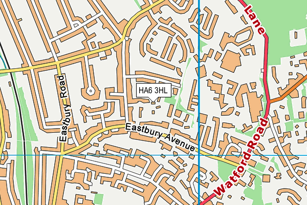 HA6 3HL map - OS VectorMap District (Ordnance Survey)