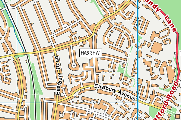HA6 3HW map - OS VectorMap District (Ordnance Survey)